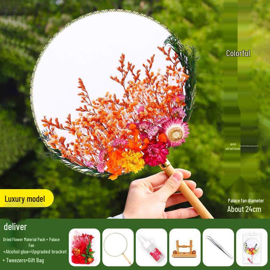 Dried Flower Fan DIY Kit for International Women's Day - Team Building & Handmade Gift