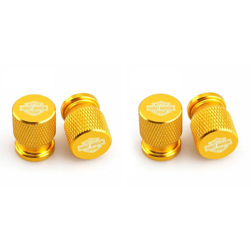 4pcs Metal Motorcycle Tire Valve Cap Car Tyre Air Stems Cover For Harley Davidson 86-92 FXRT/86-90 FLST/88-17 FLSTC/94-17 FLHR