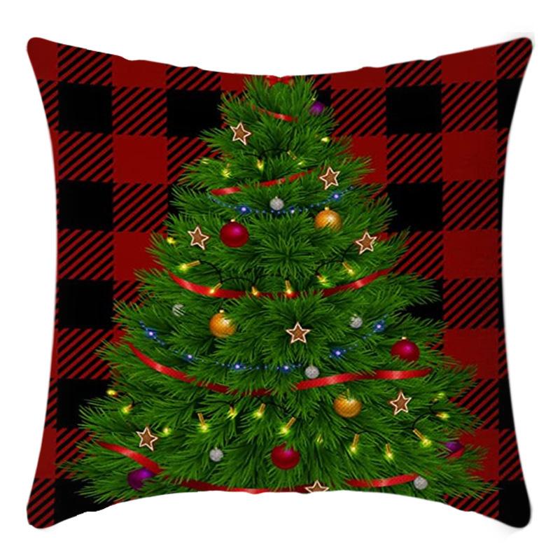 New Christmas Pillowcase Letter Linen Print Home Sofa Pillowcase Bedside Pillowcase