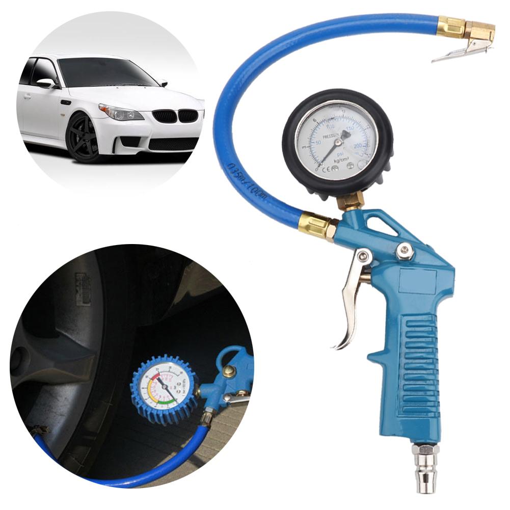 Car Truck Motorcycle Tyre Tire Air Pressure Inflator Gauge Meter Tester Manometer