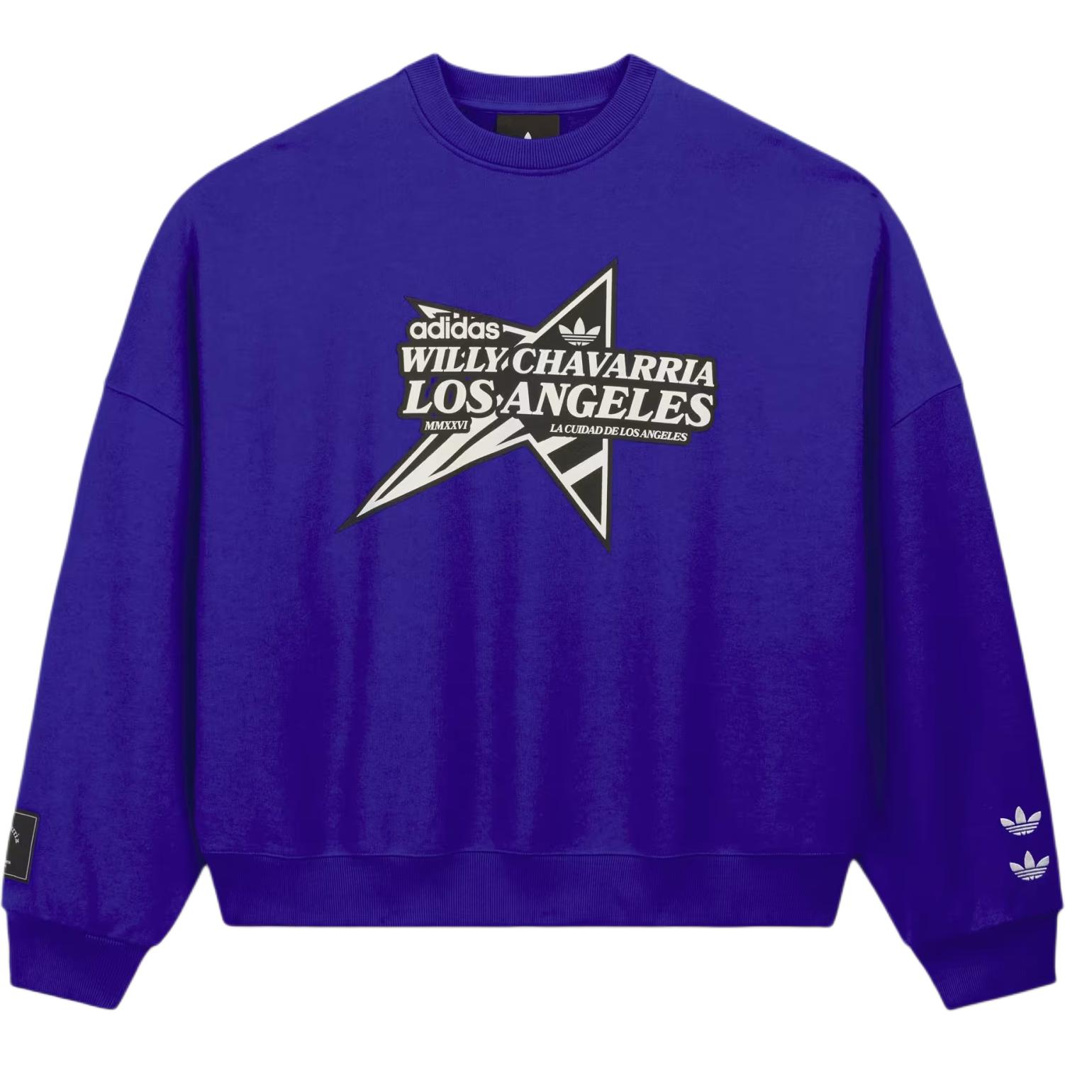 Herren Sweatshirt Adidas Originals x Willy Chavarria Los Angeles Chavarria Stern Logo Sweatshirt Unisex S blue