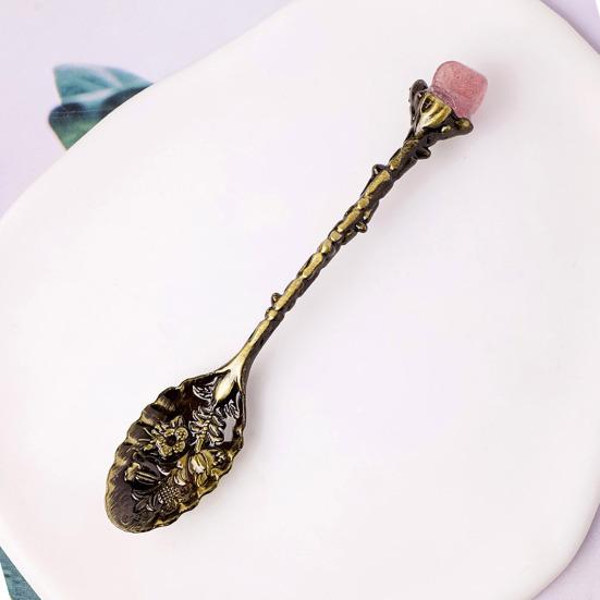 Koffielepel Kristallen Kop Vintage Dessertlepel Ergonomische Handgreep Tafelgerei voor Precieze Kruiding Serveren van Desserts Elegante Keukengerei