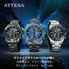 Citizen Attesa Solar Powered Chronograph Watch Titanium Sapphire Bezel Water Resistant Men's Analog Silver Black