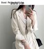 2025 Autumn Petite Khaki Blazer Suit Set for Women: Chic Commuting Style