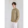 Logo Long Sleeve Two Pocket Beige