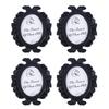 4Pcs Vintage Baroque Oval Photo Frame Mini Resin Picture Display Frame Home Bedroom Desktop Wedding Family Photo Holder Decoration