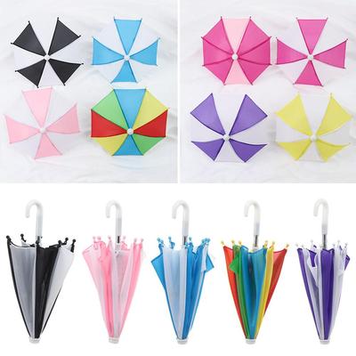 Supplies Toy Kids Color Matching Patch Colorful Doll Umbrella Mini Rain Gear Dollhouse Accessories