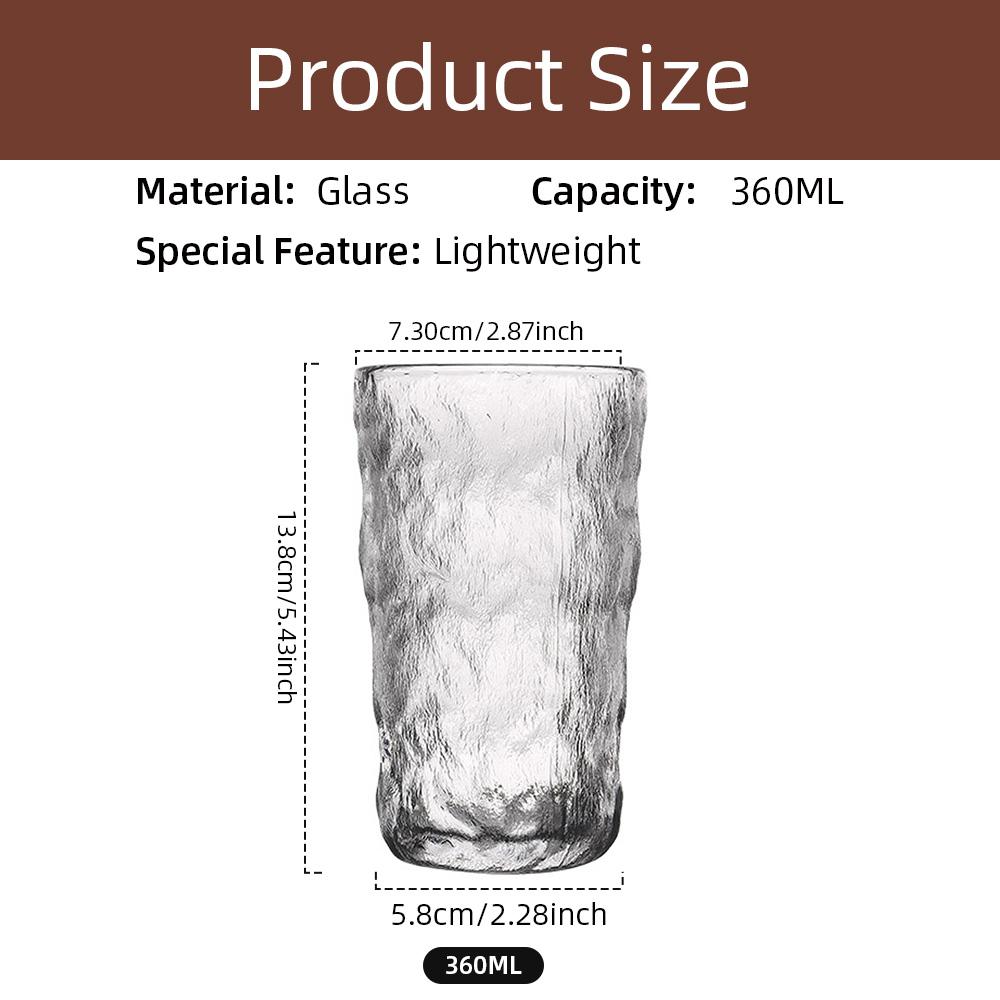 

300 мл/360 мл стеклянная кружка матовое стекло ледник стакан для воды кофе виски пиво чай кружка для напитков молочная кружка стеклянные кружки ручка посуда для напитков 300-360ml