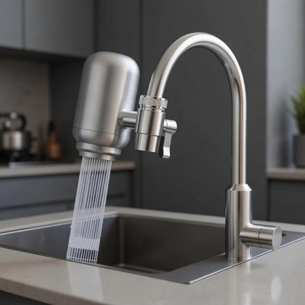 Stainless Steel Water Purifier Long Lasting Kitchen Faucet Filter Faucet Water Filter  Sink Use