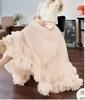 2026 New Women's Apricot Mesh A-Line Skirt High-Waist Slimming Gentle-Touch Long Skirt