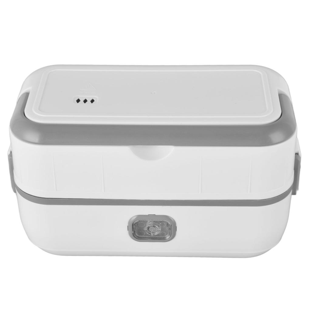 Electric Lunch Box Gray 1.2L Heat Preservation Anti Scald Food Grade Stainless Steel Cooking Lunch