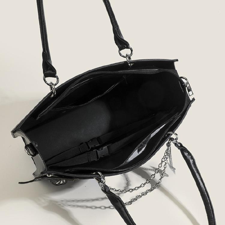 Punk Style Messenger Bags Halloween Gothic Butterfly Spiders Net Tote Bag