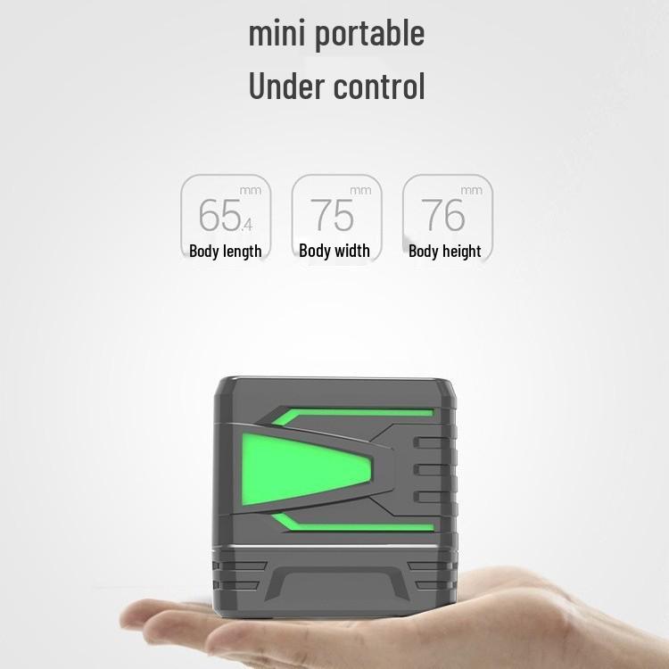 Mini 2-Line Green Light Laser Level: Strong, Thin Line with Automatic Leveling