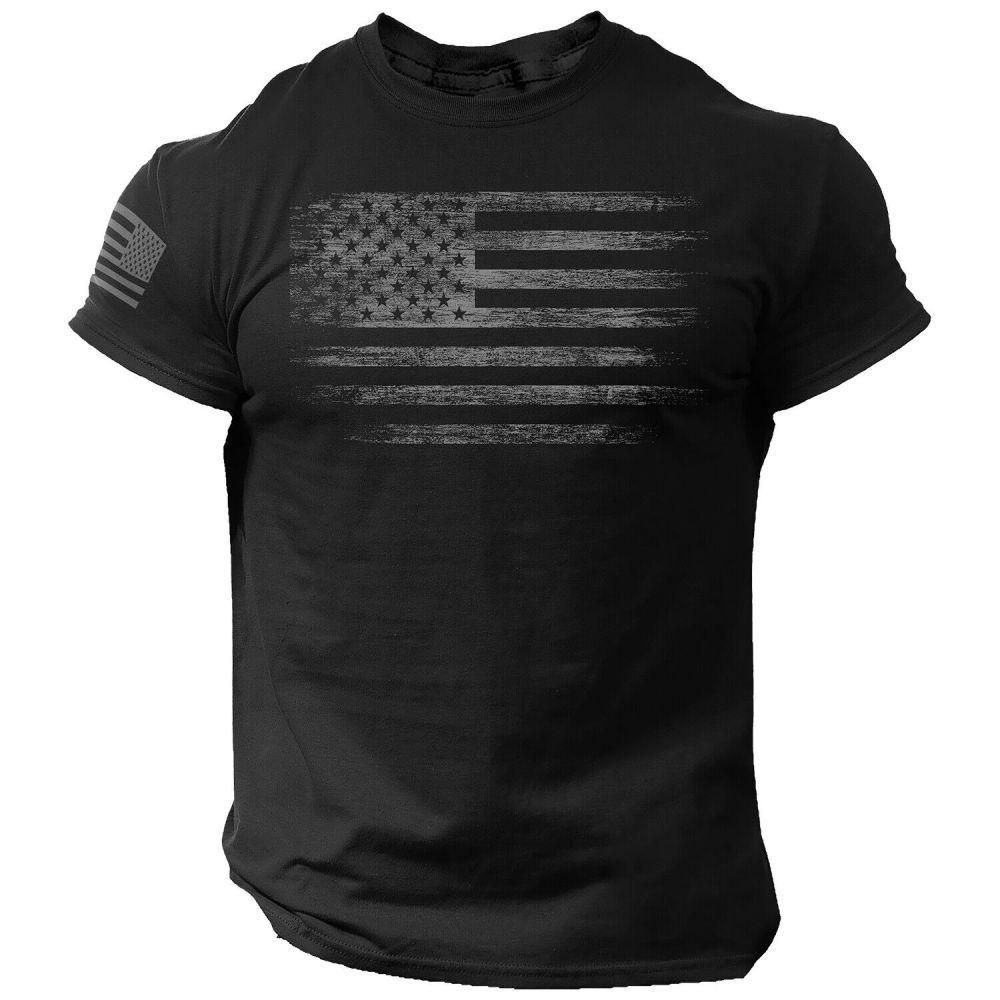 Gym Men's T-shirt 3d Print USA Flag T Shirt Oversized Casual Short Sleeve Tee Tops Summer Sportswear Mans T-shirt for Men