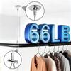 6PCS Steel Adjustable Shower Rod Support Bracket Strong Ceiling Mount Rustproof Bathroom Curtain Hanger for Outdoor