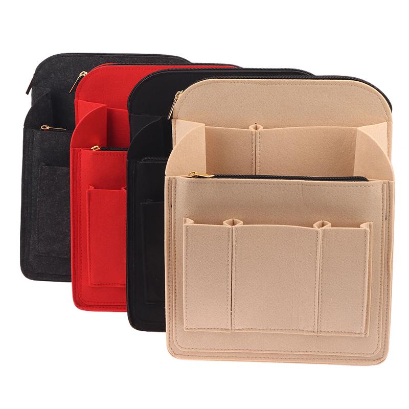 Traveling Backpack Insert Storage Bags Handbag Backpack Liner Make Up Organizer Bag Insert Women'S Felt Toiletry Cosmetic Bag