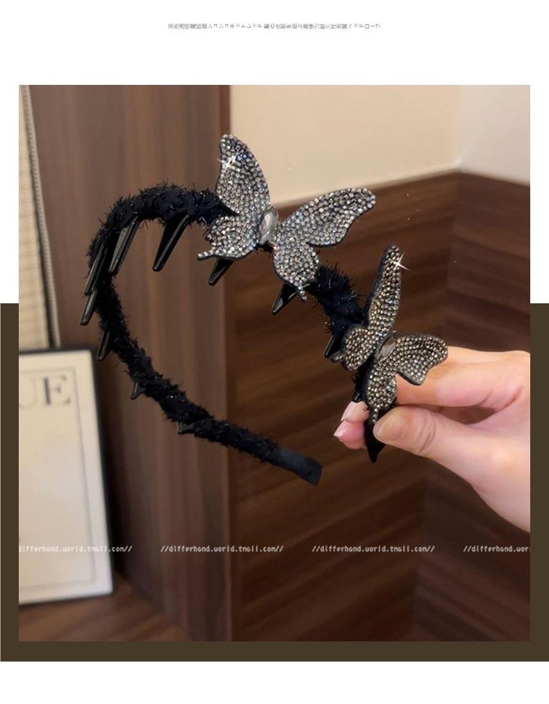 Butterfly High Crown Headband for Women - 2025 Light Luxury Summer Hair Accessory