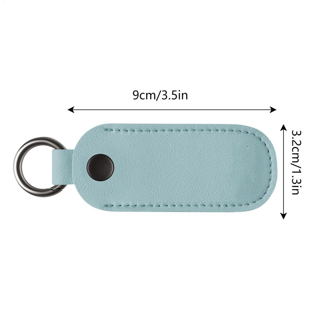 Leather U Disk Pouch Protective Cover Storage Bag for USB Flash Drive Memory Stick with Key Ring Holder Digital Accessories Case