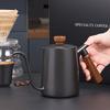 600ML Nerezová konvice na kávu Pour Over s dřevěnou rukojetí Dlouhá hubička Dripová konvice pro domácího baristu