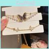Butterfly Fashion Jewelry Bracelet With Gold Plating And Faux Pearl For Elegant Women