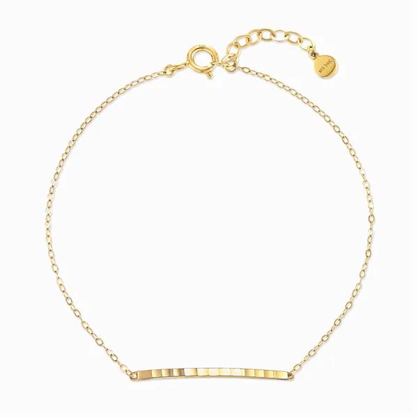 14K Light-Cut Bar Bracelet