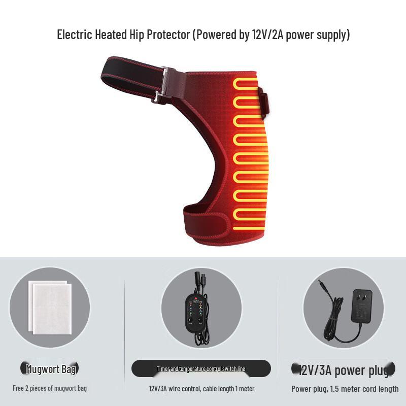 OEING Electric Heated Moxibustion Hip Belt Massager