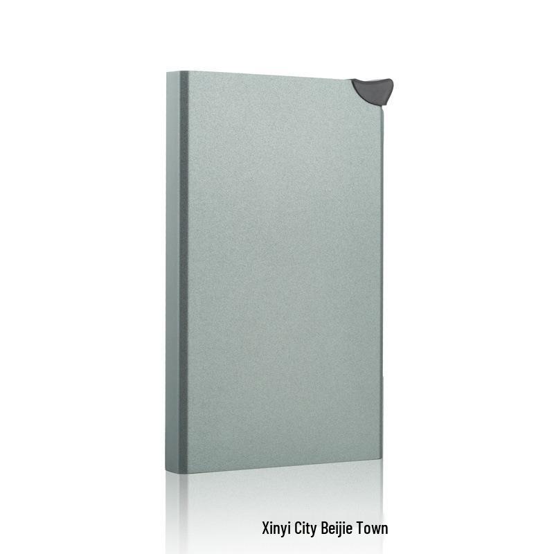 Anti-Magnetic RFID Anti-Theft Metal Card Holder with Automatic Pop-Up Feature.