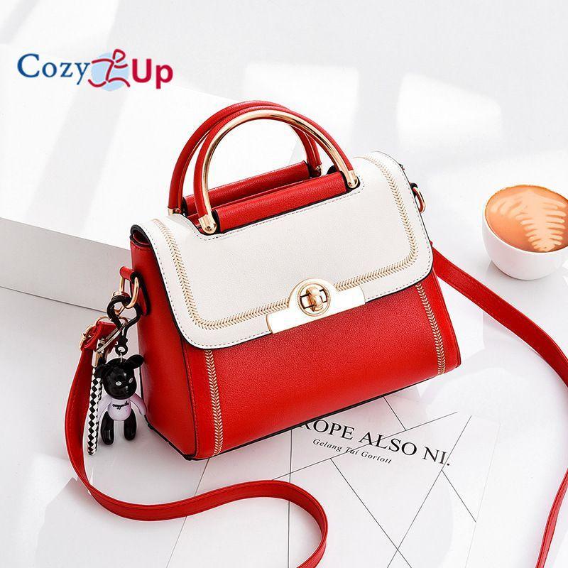 Cozy Up Luxus Lackleder Damen Tasche Mode Achseltasche Designer Kleine Quadratische Umhängetasche Lässige Damen Handtasche Geldbörse