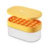 Ice Making Mould, Ice Tray With Lid Silicone Ice Tray With Storage Box Stackable Easy Release Ice Ball Maker For Cocktail Whisky Coffee
