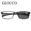 Anti Blue Light Myopia Photochromic Sunglasses Men Metal Rectangle Eyeglasses Chameleon Men's Close-up Glasses UV400