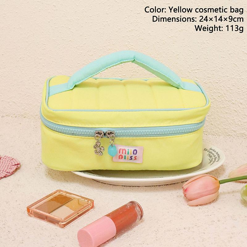 Ins Style Cosmetic Bag Large Capacity Travel Cosmetic Bag Portable Wash Bag Girl Series Contrast Color Storage Bag