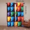Colorful Building Blocks Print Curtain Geometric Suitable Bedroom Bathroom Living Room Dining Study Curtains Set Of 2 Made Polyester Great Decor