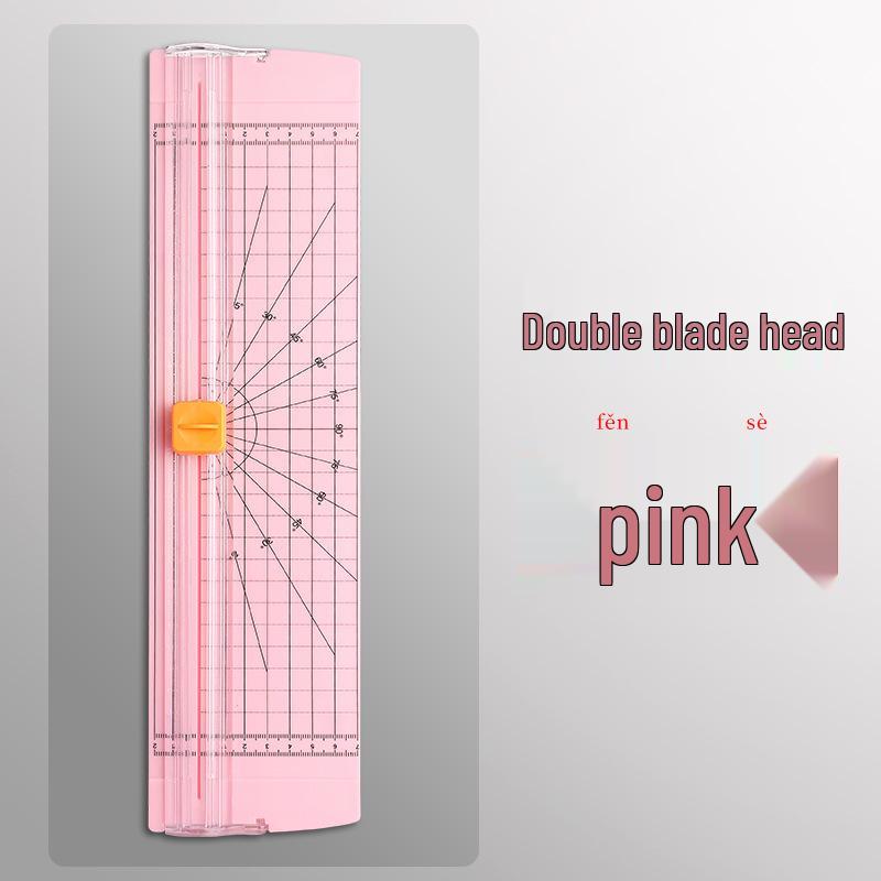 Compact Portable Paper Cutter - Bidirectional Sliding Knife for Photos and Paper Chopping.
