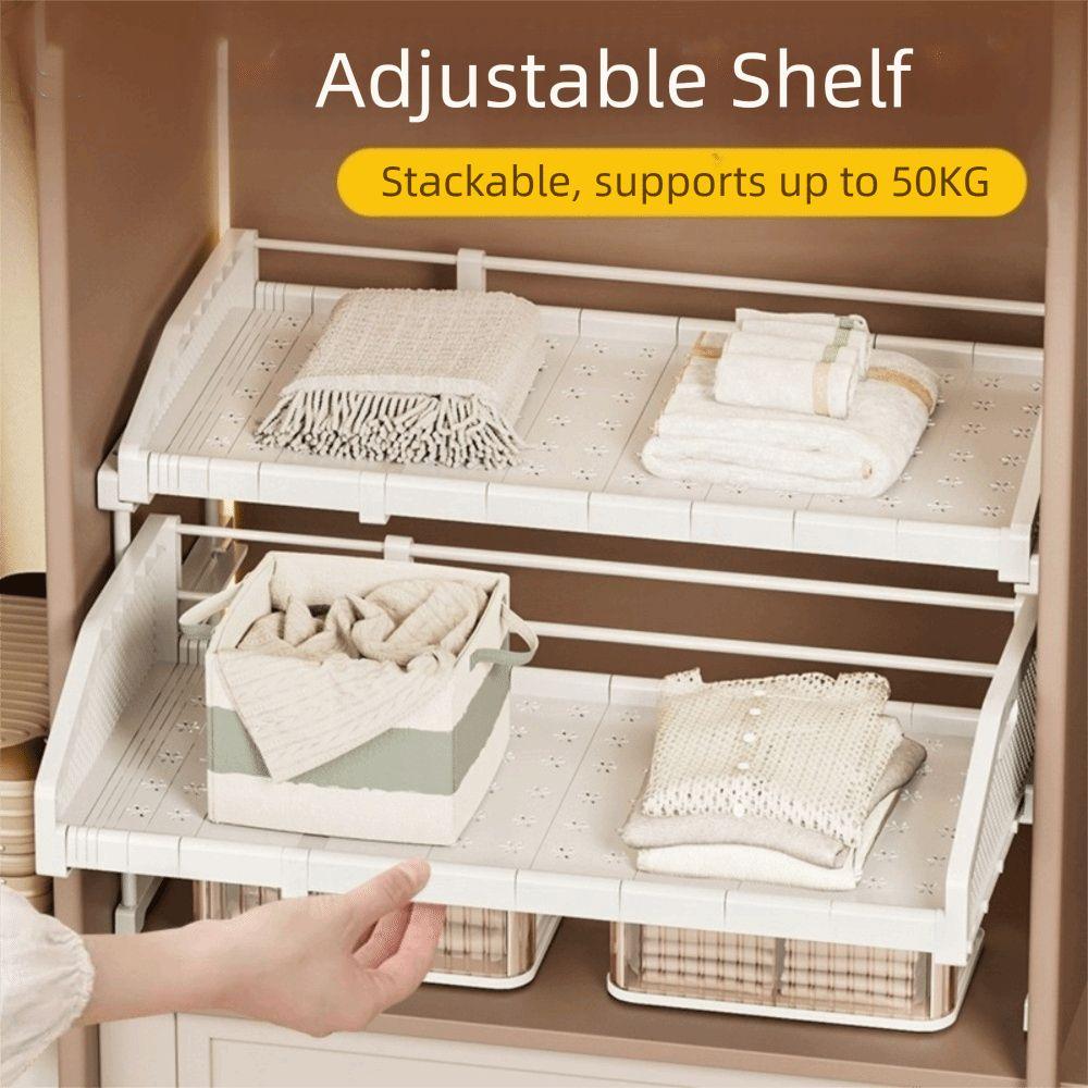 Adjustable Wardrobe Storage Shelves Stackable Design Home Storage  Wardrobe Organization
