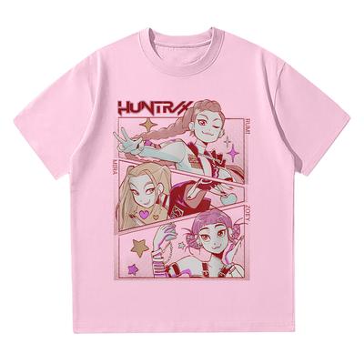 Kpop Demon Hunters Anime T-Shirts Women Men Adorable Crewneck Pure Cotton High Quality T Shirt Short Sleeve Tees Summer Clothing