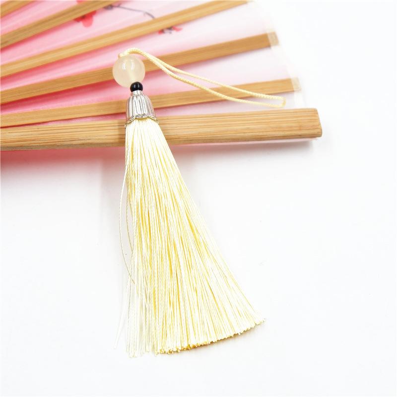 Material Antic DIY Lung cu Franjuri pentru Urechi, Mare, Pandantiv Nod Chinezesc, Articol de Păr, Accesorii Bijuterii Agățate pentru Urechi din Mătase de Gheață