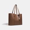 Big Bag, New Leather Shoulder Bag, Fashionable and Versatile Cowhide, Women's College Style Commuting Handbag, Tote Bag