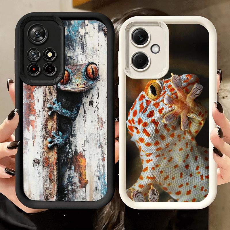 Phone Case for Xiaomi Redmi Note 15 14 13 Pro Plus Lizards Geckos Cute Pet Shell 12S 11 11S 11T 5G 14S Soft Silicone Funda