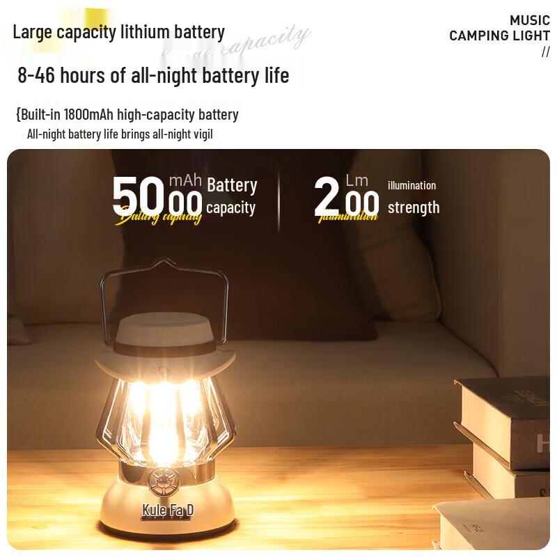 Kuledeng Retro Music Camping Lantern