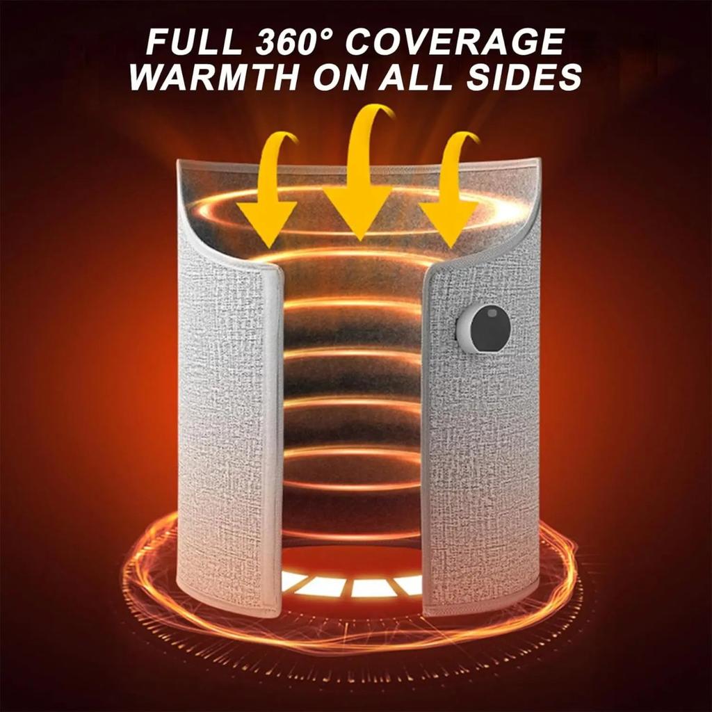 HOMZY Silent Foldable Leg Warmer Pro - Under Desk Electric Foot Heater with Thermostat & Auto Shut Off for Office Home Timer