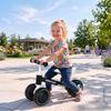 Balance Bike for Kids 1-2 Years, Toddler Bike with Adjustable Seat and Lighting Rear Wheels for Boys and Girls, Black