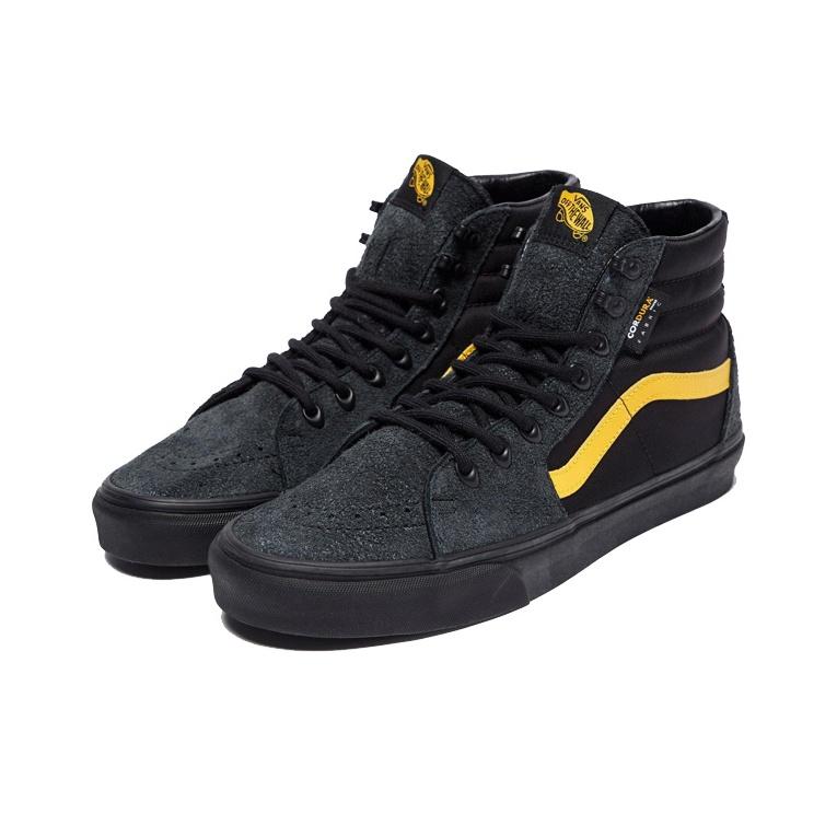 Vans Sk8 Cordura Високі Кеди для Скейтбордингу Унісекс Чорно-Жовті VN0A4BV60IV1