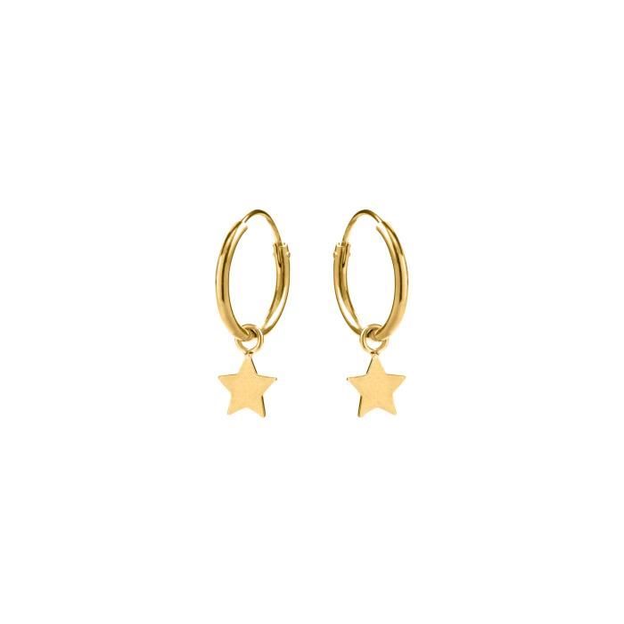 Boucles d'oreilles Luxenter Essential en argent 925 et or jaune 18 carats