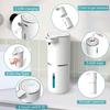 380ML Light Display Touchless Desktop Or Wall-Mounted USB Rechargeable Automatic Smart Sense Soap Dispenser For Kitchen Bathroom