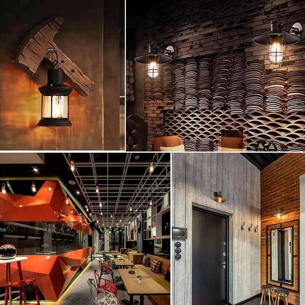 Dimmable T45 LED Edison Bulb,2700K Warm White,6W Antique Tubular LED Filament Bulbs,60 Watt Equivalent E26 Base,550Lm,Pack of 6