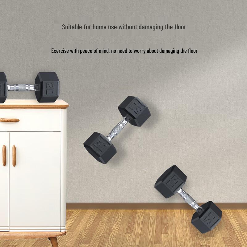 PROIRON Hexagonal Rubber Dumbbells