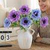 Multicolor Corn Poppy Artificial Flower Green Leaves Faux Flower Fake Flower  Home Decoration