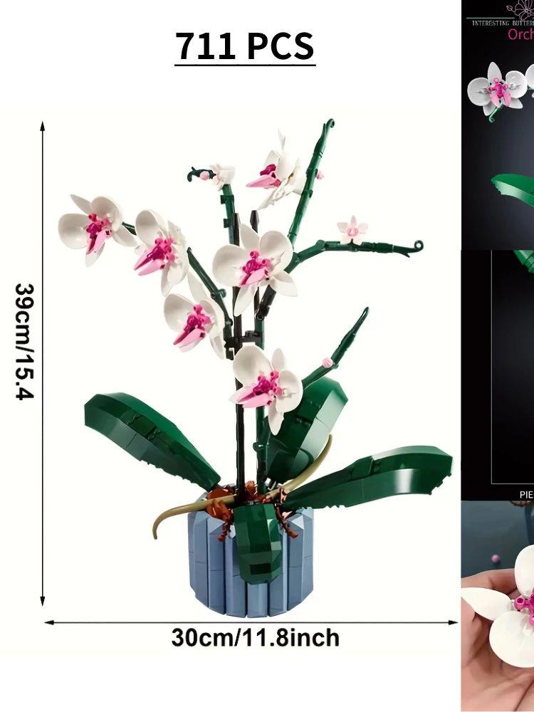 

Значки 10311 10313 10314 10328 10298 40524 40460 40461 40464 Искусственные цветы Орхидеи Растения Строительные блоки Подарки на День матери bagged