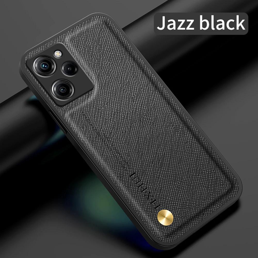 For Poco X5 Pro 5G Case Magnetic Cross Grain Texture Leather Back Cover Pocox5pro Poko Little X5pro X 5 Pro 5X Shockproof Coque