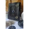 Leather Journal: Triple Moon Stone Embossed Book of Shadows